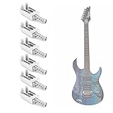 6pcs Single Locking Metal Tremolo Bridge Saddles,6pcs Single Locking Metal Tremolo Bridge Saddles with Screw Spring for Electric Guitar (Silver)