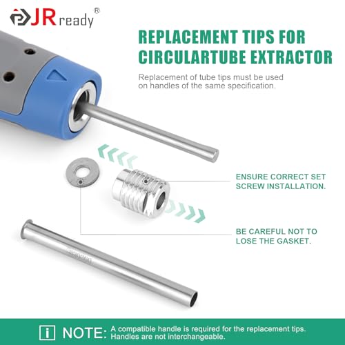 Image of JRready JRconDRK00B09-03 Upgraded Replacement Tips for Pin Removal Tool 9PCS Pin Extractor Tool Tips Terminal Removal Tool Kit for TE /AMP Molex Harting Connectors & More