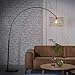 Produktbild famlights Bogenlampe Wohnzimmer Riccardo, Couch Lampe für Wohnzimmer aus Metall/Stehleuchte Wohnzimmer Landhaus, Industrial retro Schlafzimmer Standleuchte, Industrie Stehlampe, Stehlampe Esstisch