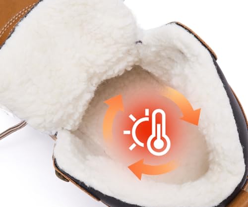 Mens Winter Waterproof Snow Boots Warm Fur Lined Hiking Boot Lightweight Non Slip Outdoor Insulated Shoes2