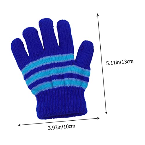 6Pairs Winter Gloves Warm Knitted Full Finger Mittens for Boys Soft Comfortable for Ages Random Colors for Cold Weather2