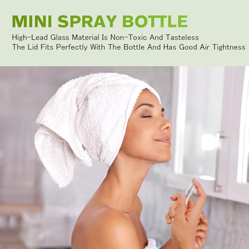 Mini Spray Bottle 3ml, Refillable Glass Spray Bottle, Glass Bottle Atomizer, Perfume Mouthwash Atomizer for Cleaning Refillable Container for Travel, Essential Oils, Perfume 60 Pcs, 3ml