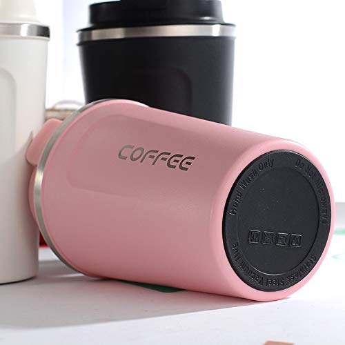 Gteller Edelstahl-Reisebecher, doppelwandig, isoliert, Vakuumbecher mit Deckel (Rosa, 482 ml) – Ansicht 5