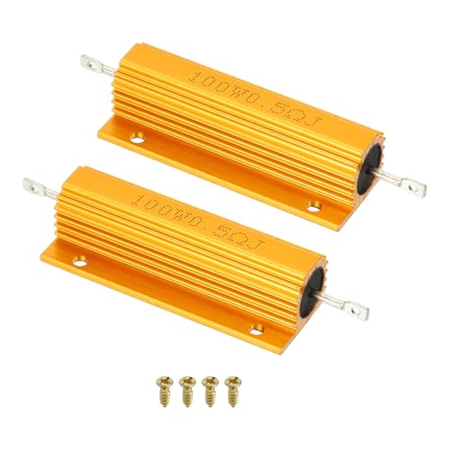 Résistances bobinées 100W 0.5 Ohm PATIKIL en boîtier alu pour charge fictive et LED