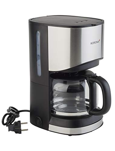 Korona 10252 - Cafetera (Independiente, Cafetera de filtro, 1,25 L, Negro, Plata) - Imagen 6