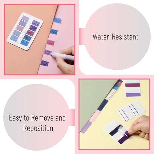image for Mr. Pen- Colorful Index Tabs, 500 Pcs, 21 Sets - Sticky Page Markers f