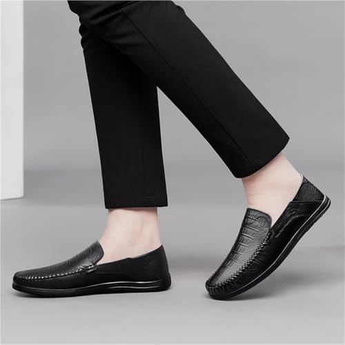 Mens Comfort Loafers Slip On Leather Dress Shoes for Business Casual Office Work Wedding Non Slip Sole Lightweight Walking Shoes2