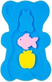 BEWAVE Comfy Baby Bath Sponge Cushion, Skid Proof Bath Mat, Blue