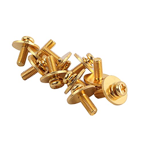 ibasenice 10pcs Golden Drum Lug Mounting Screws Washers Ear Screws for Snare and Drum Parts Essential Accessories for Drummers miniatura 6