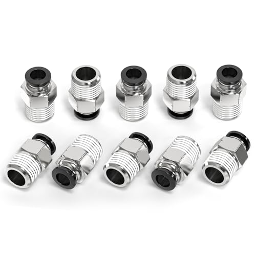 ERGAOBOY 10 piezas macho recto 8MM tubo OD x 1/4