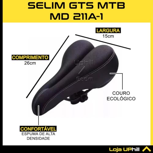 Selim Mtb Vazado Confortável Carrinho Antiprostático Preto
