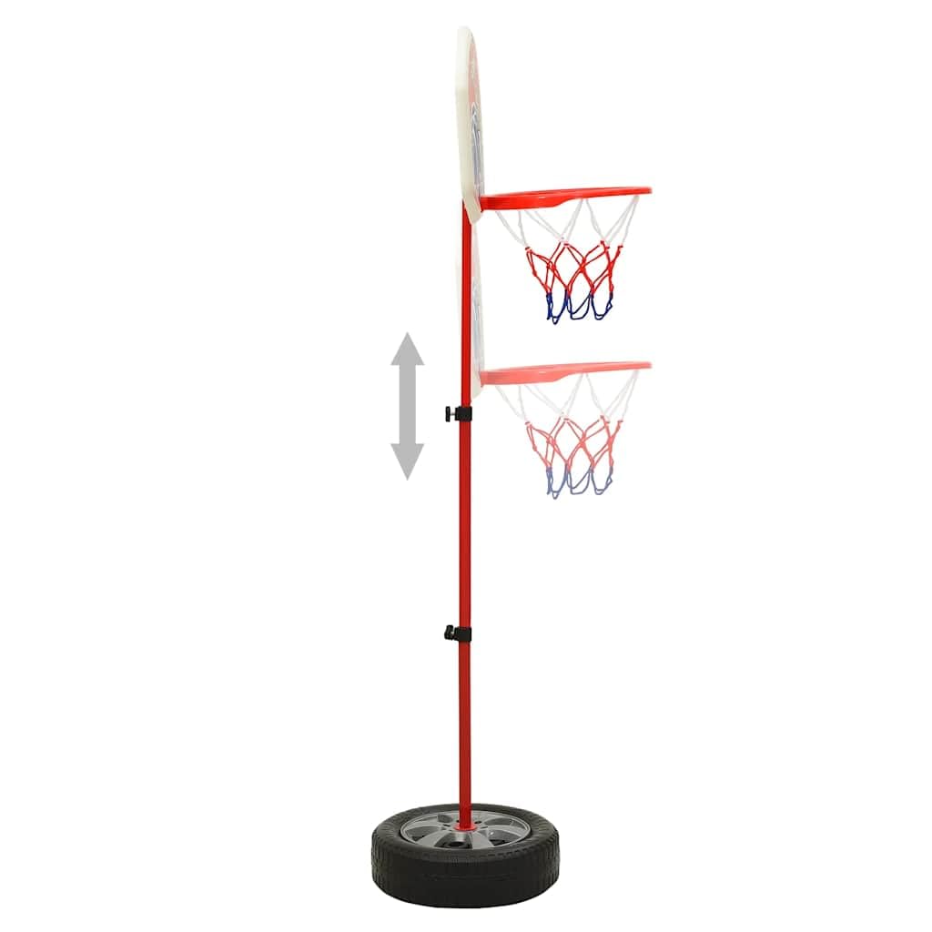 Juego de baloncesto para niños, ajustable, 120 cm, con cesta, red, pelota, bomba para interior y exterior, altura ajustable, juguete deportivo para habitación infantil, jardín, regalo