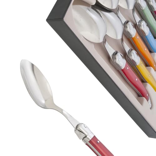 THIERS IFORGE - Coffret de 6 Cuillères à soupe laguiole coloris assortis