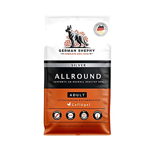 German SHEPHY Dog Food Geflügel (1 x 10 kg) | Hundefutter trocken | Super Premium Trockenfutter für ausgewachsene Hunde | 1er Pack