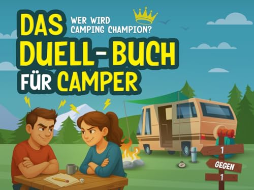 Das Duell-Buch für Camper: 1 gegen 1 – Lustige Spiele & Rätsel für noch mehr gemeinsame Campingzeit – Perfekt für Paare, Freunde oder Familienabende im Zelt, Wohnwagen und am Lagerfeuer