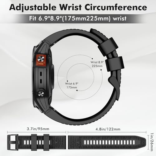 Correa Deportiva para Garmin Fenix Nylon Silicona miniatura 6