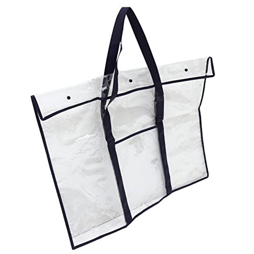 VANZACK Large Pvc Storage Bag for Artwork Portable Poster Board Carrier Shoulder Straps