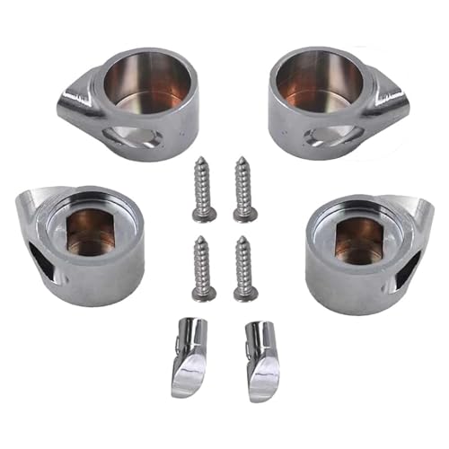 Toilet Seat Hinge Metal End Caps Compatible with Giralda DAMA Senso Hall Soft Close AI0001100R, Silver