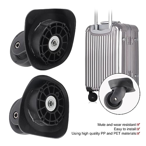Luggage Wheel, 1 Pair A35 Suitcase Caster Replacement Wheels 360 Degree with Screw Swivel Wheels Suitcase Bag Parts for Travel Box Trolley,3