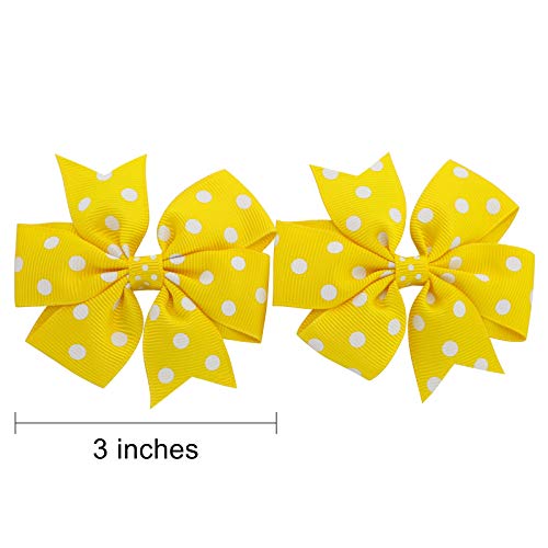 3 Inch Pinwheel Hair Bow Clips For Girls (80Colorsx2) #TOP3