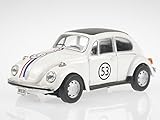Material: Druckguss VW Käfer Beetle Herbie Nr. 53 Modellauto in Vitrine Cararama 1:43