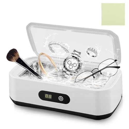 Limpiador Ultrasonidos, 49000 Hz Limpiador Ultrasónico Con 5 Modos, 650ml 40W Portátil Ultrasonic Cleaner, Maquina Ultrasonidos Limpieza Para Joyas, Gafas, Relojes, Dentaduras, Tirantes, Acuñar