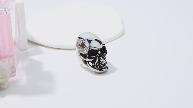 Bague Crâne Homme Acier Inoxydable - Style Gothique Vintage Avec Tête De Mort