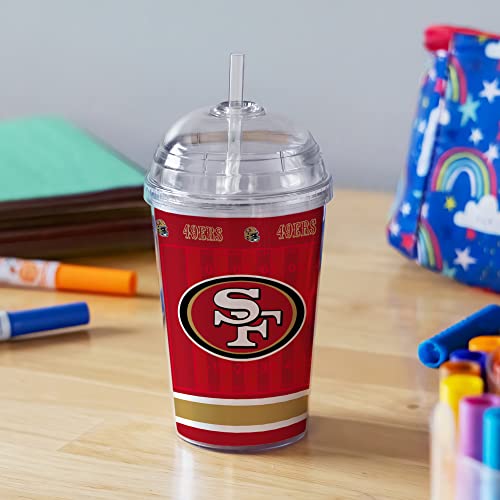 Image of Rico Industries NFL Football Rookie of The Year 12oz Acrylic Tumbler, Youth Tumbler with Swirly Straw