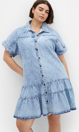 Image of City Chic Women's Plus Size Dress - Denim Layla