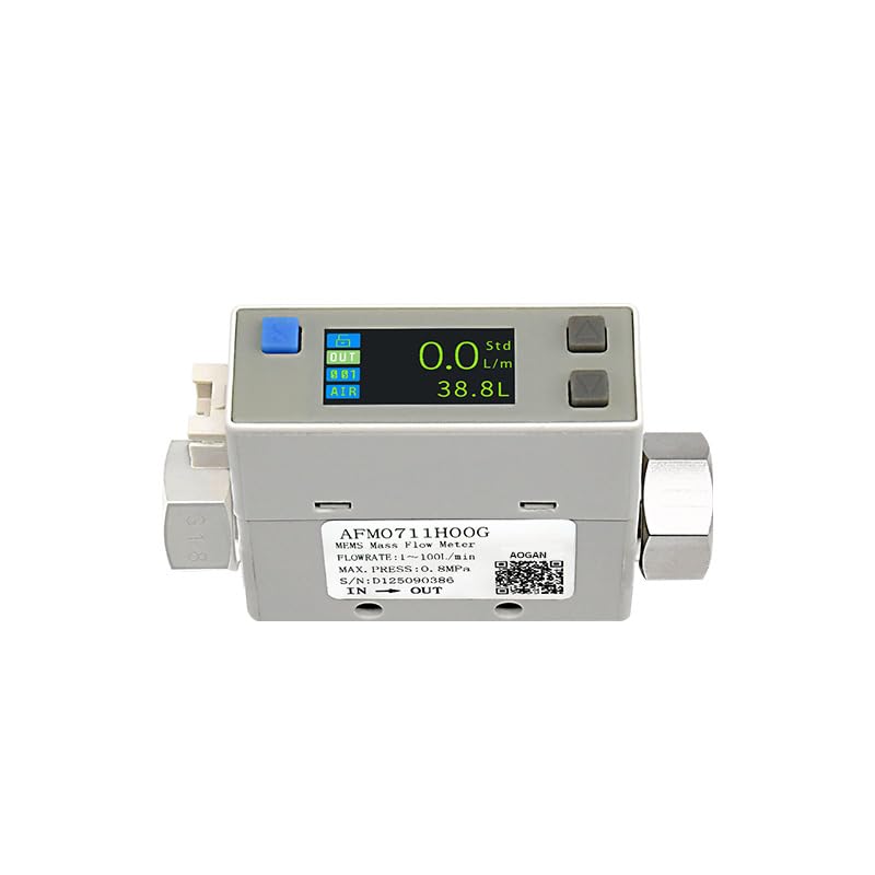 AFM07 Aerothermal Mass Flow Meter Compressed air Nitrogen Oxygen 2-200L/min High Accuracy High Stability and Convenient Operation