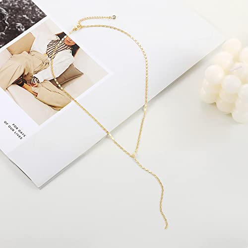 Image of Tewiky Layered Necklaces for Women 14k Gold Plated Chain Necklace Set