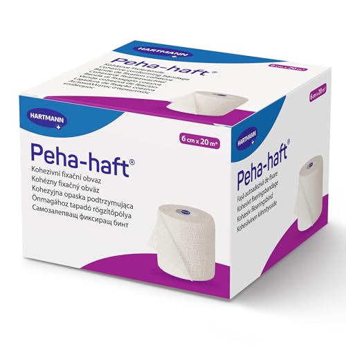 Hartmann 4049500750042 Vendaje cohesivo Peha-Haft, sin látex, 6 cm x 20 m