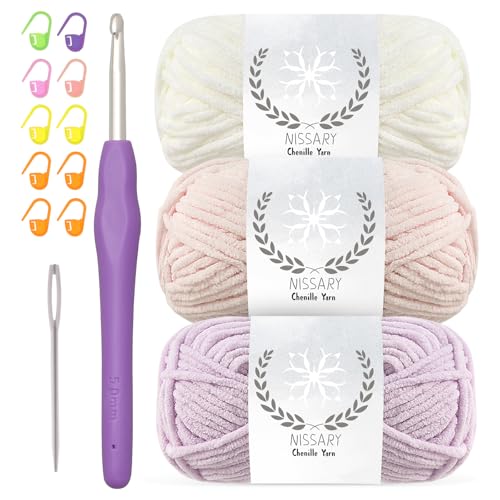chenille wolle zum häkeln