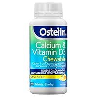 Ostelin Calcium & Vitamin D3 Chewable Tablets 60 - Supports Bone Density & Strength - Assists Healthy Bone Development in Teens - Maintains Healthy Immune System & Muscle Function