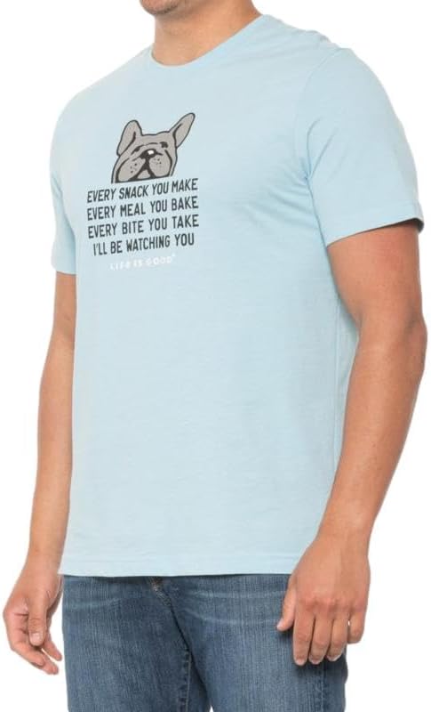 Life is Good Perro I'll Be Watching You para hombre (talla M, azul marea), Marea azul