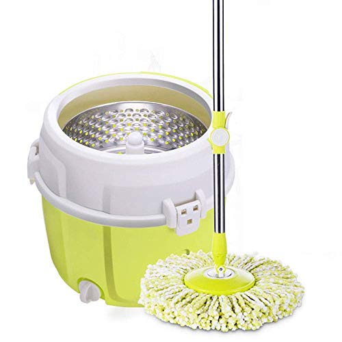 Mikrofaser Spin Mop Spin Mop Eimer mit Wringer Set Hand-Free Waschen & Trocknen 360 ° Spinning Mop-Kopf for einfache Bodenreinigung for Küche