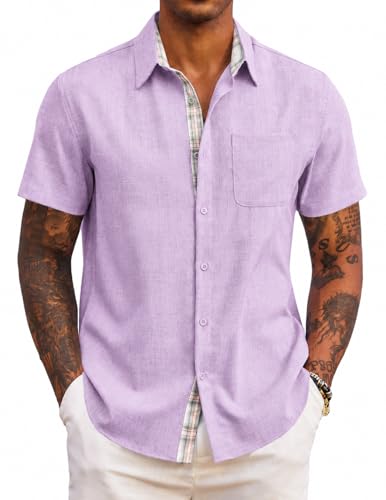 Chemise homme manches courtes légère idéale pour un look d'été décontracté et chic