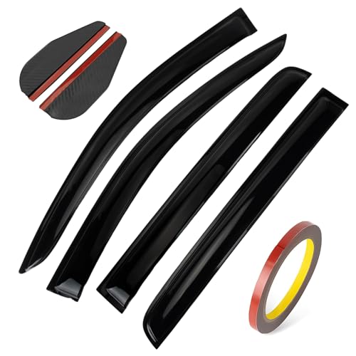 Déflecteurs de fenêtre latérale Ford Ranger 2024 2025 PSLER noir visière de bulle vitre