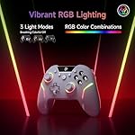 EasySMX X20 Wireless Gaming Controller with RGB Backlit, 2-Stage Hall Effect Stick, 1000Hz Polling Rate, 6-Axis Gyro on Multi-Platform, Mech Buttons- Compatible with PC/Switch/Steam/Android - Image 4