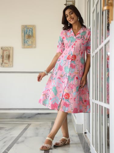 Image of GRECIILOOKS Printed Maxi Dress for Women | Trendy Long One Piece Summer Outfit | Lightweight Flared Dress for Casual & Holiday