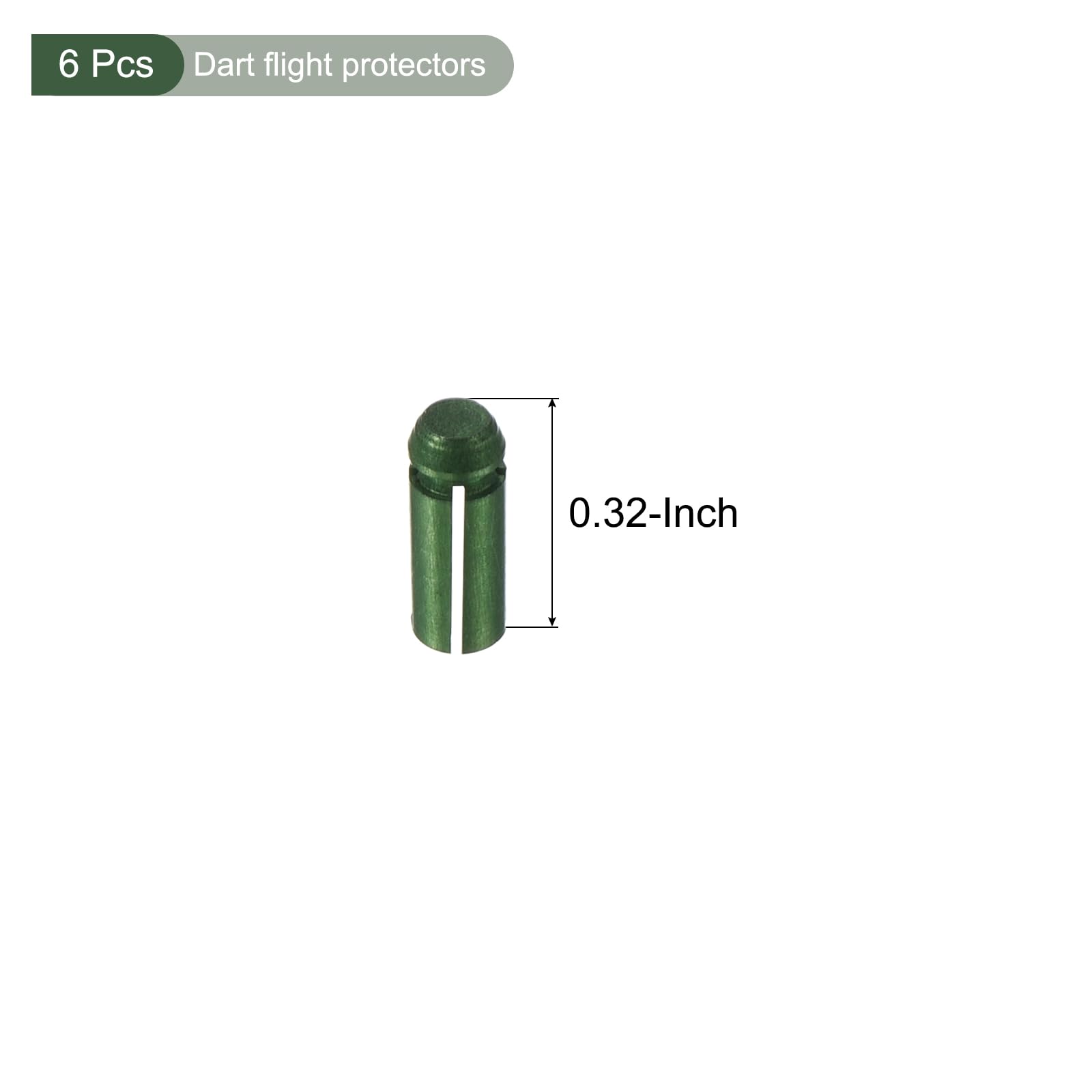 YOKIVE 6 Pcs Dart Flight Protectors, Indoor Outdoor Aluminum Alloy Dart Accessory Wing Savers, Green - Image 2