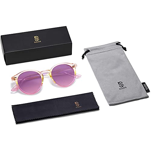 Image of SOJOS Retro Round Polarized Sunglasses for Women Men Classic Vintage Sunnies SJ2069