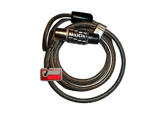 Valet My Stick Skateboard Snowboard Razor RipStik Scooter Combination Cable Lock (Black - preset Combo)