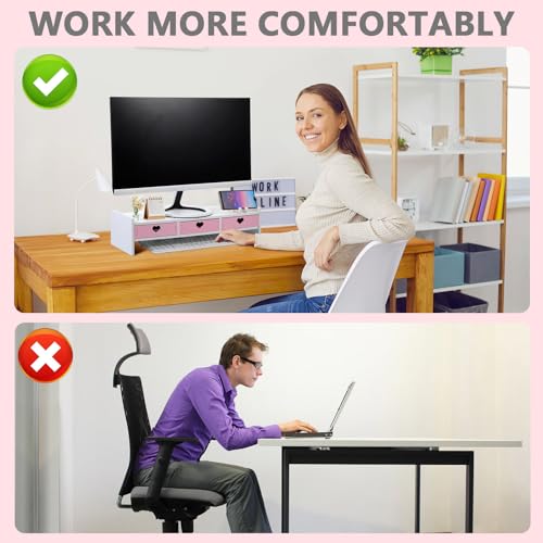 Support d'écran rehausseur stable ordinateur bureau élève espace de travail en PVC - 8