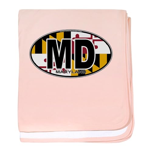 CafePress Maryland Oval Md Flag Baby Blanket, Super Soft Newborn Swaddle