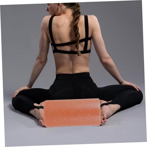 Rodillo de masaje fitness para yoga y relajación muscular en material EPP 30x15 cm color naranja para músculos y entrenamiento en casa miniatura 6