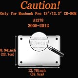 HLAAJJX Etui kompatybilne z MacBook Pro 33.0 cm CD-ROM 2012-2008 A1278, plastikowe etui ochronne na laptopa i klawiaturę, skóra człowiek natura