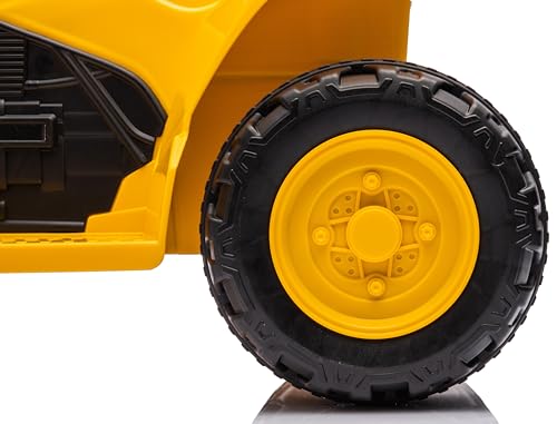 Kinder Elektro Quad mit Akku, Elektroauto für Kinder 18 bis 36 Monate, Geländeräder, elektrischer Antrieb, konturierter Sitz (Gelb) – Bild 3
