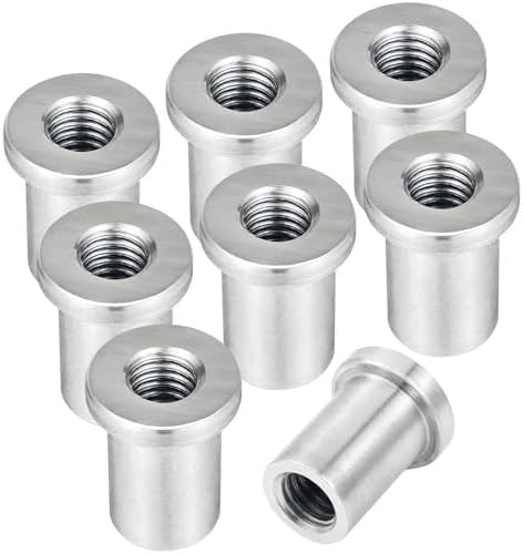 8PCS Weld Nuts,Weld-On Nuts Thread, 1-1/4"Long Threaded, Weld-on 1/2"-13 8 PCS