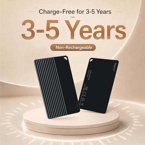 Image of Reyke 2026 Apple MFi Certified Wallet Tracker Card, 5 Years+ Staying Power Tracking Card Compatible with Apple Find My (iOS Only), Wallet Finder for Luggage Tags, Keys, Passports, IP68 Waterproof